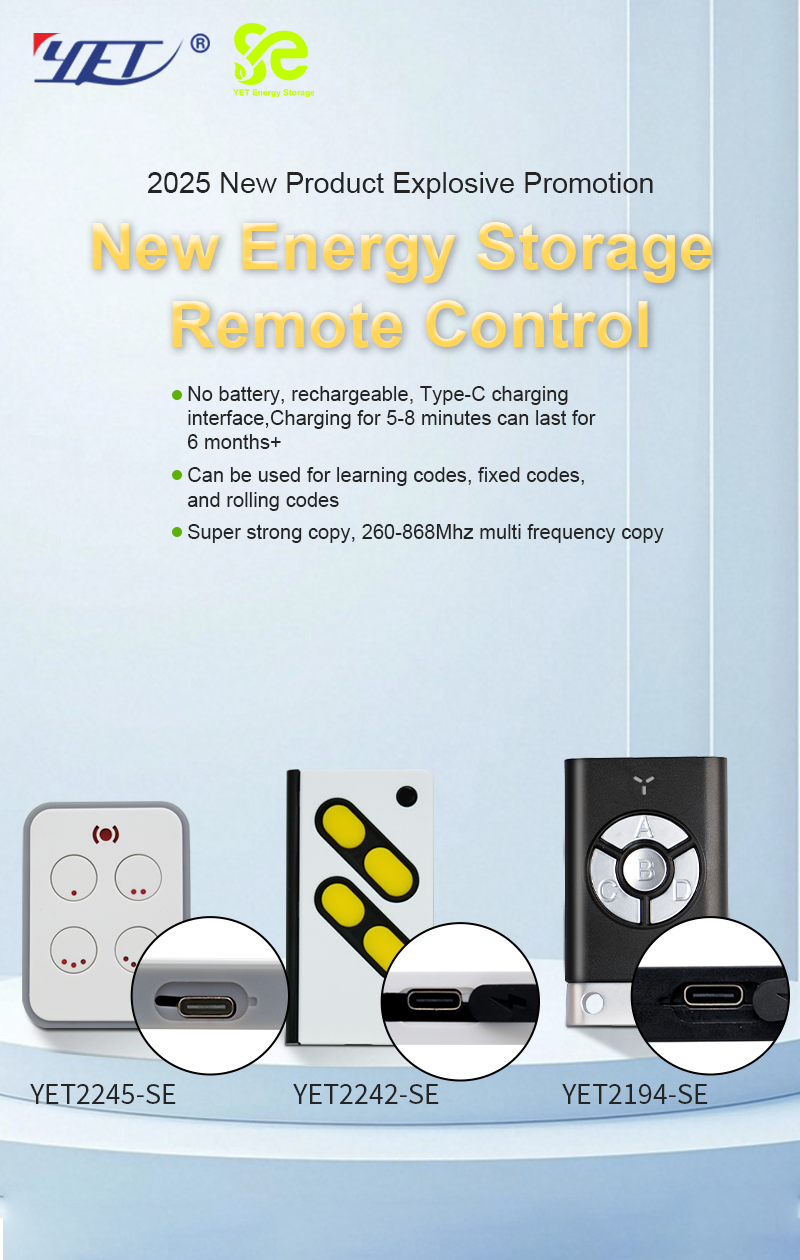 rechargeable remote control door opener